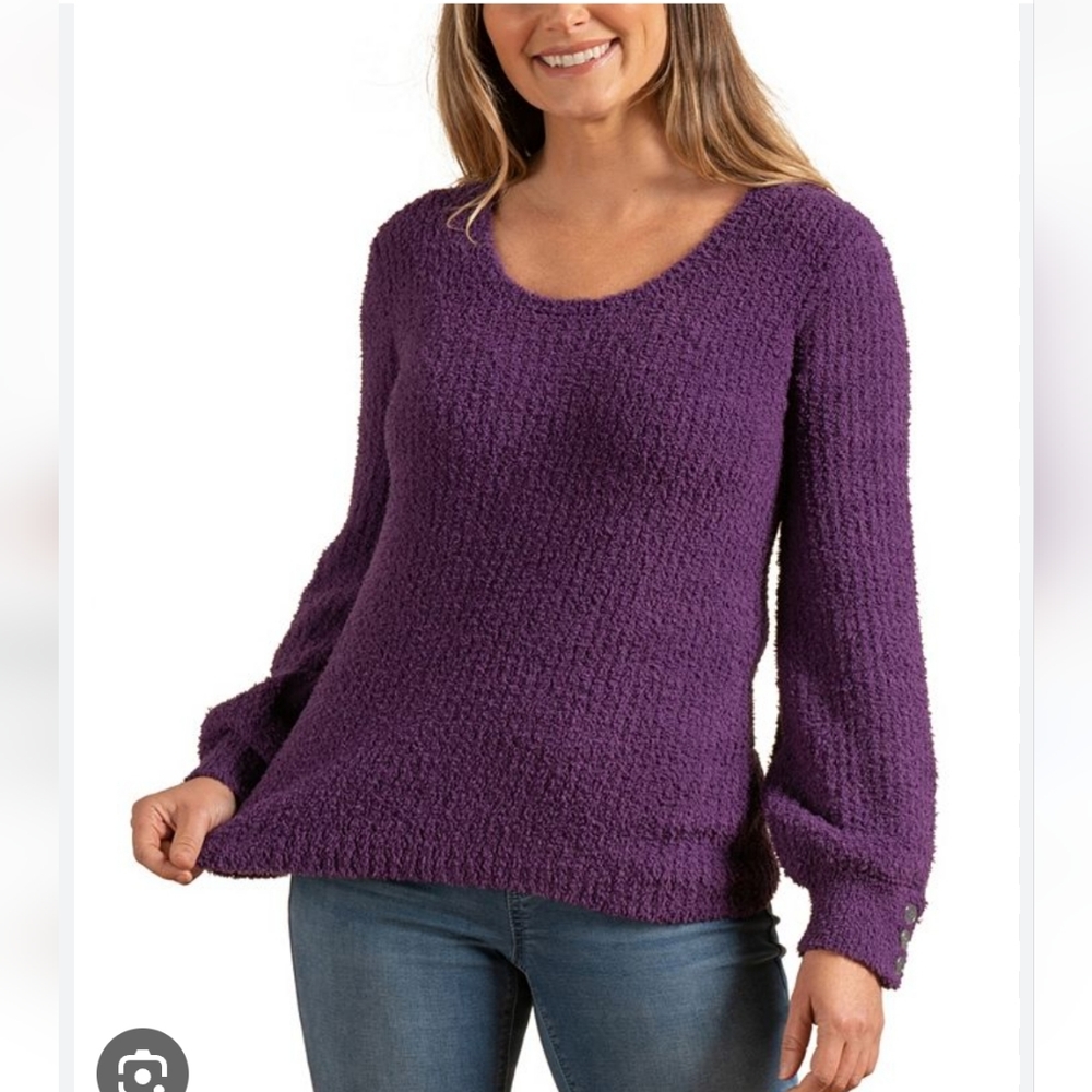 Laurie Felt Cloud Button Sweater